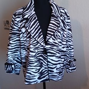 Chico's Black and White Blazer